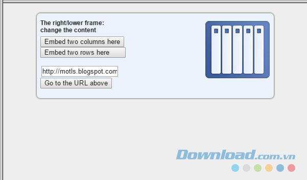 Các lựa chọn chia màn hình