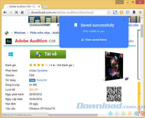 Lưu trang web với Save to Facebook cho Chrome