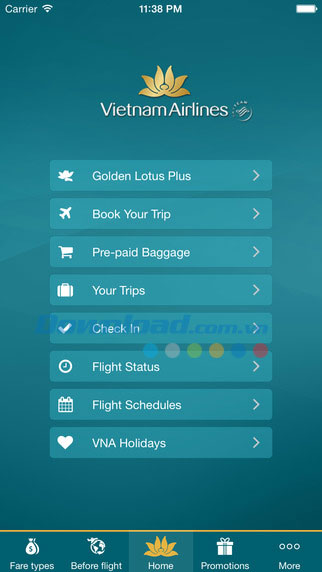 Vietnam Airlines cho iOS - ảnh 1 